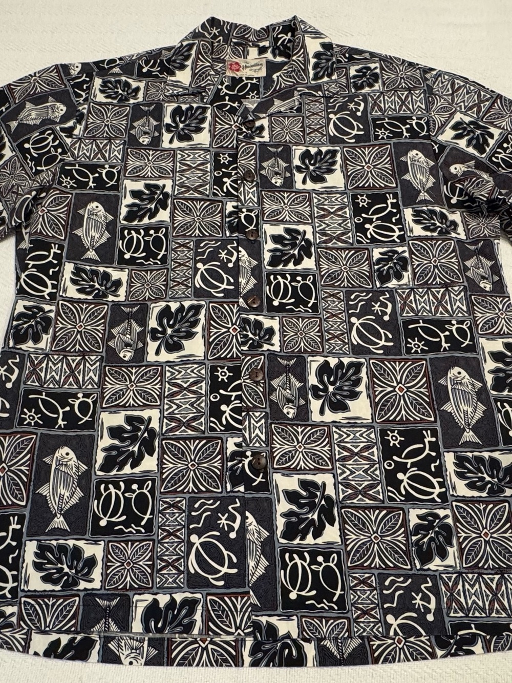 Hilo Hattie Original Navy Hawaiian Shirt